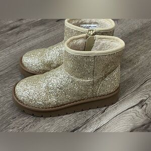 Cat and Jack Target are Gold Glitter Ankle Boots size 12